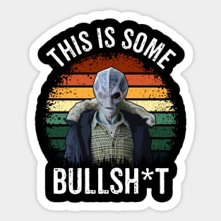 Retro Resident Alien Sticker